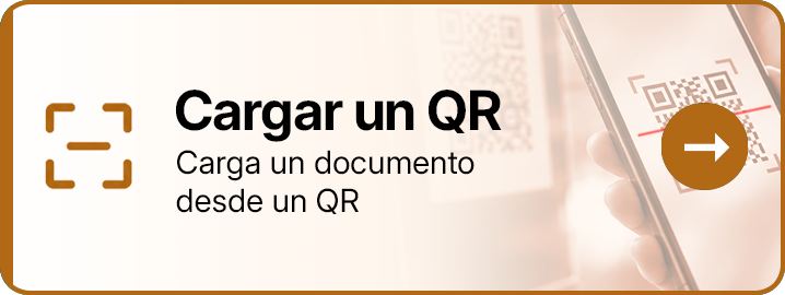 Captura de la función Cargar un QR